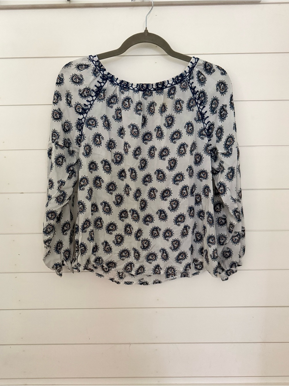 Roller Rabbit Boho Blouse Cottagecore Top Embroidered size xs